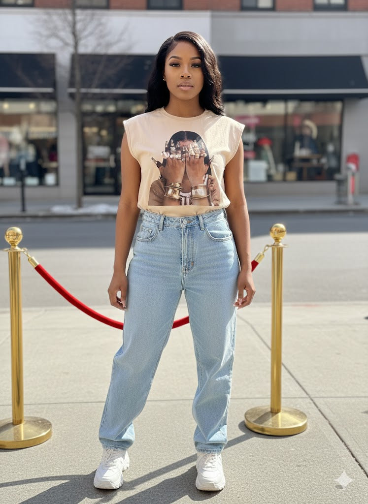 Tan Sleeveless Top