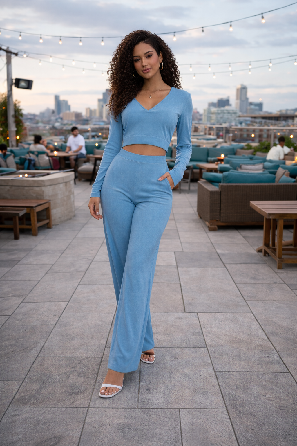 Two Piece Blue Set