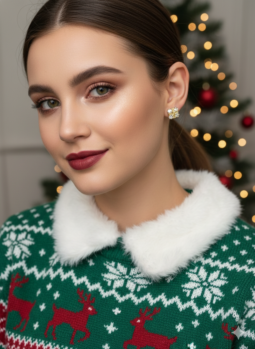 Present With Bow Earrings