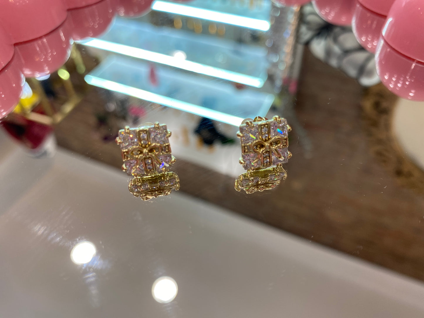 Present With Bow Earrings