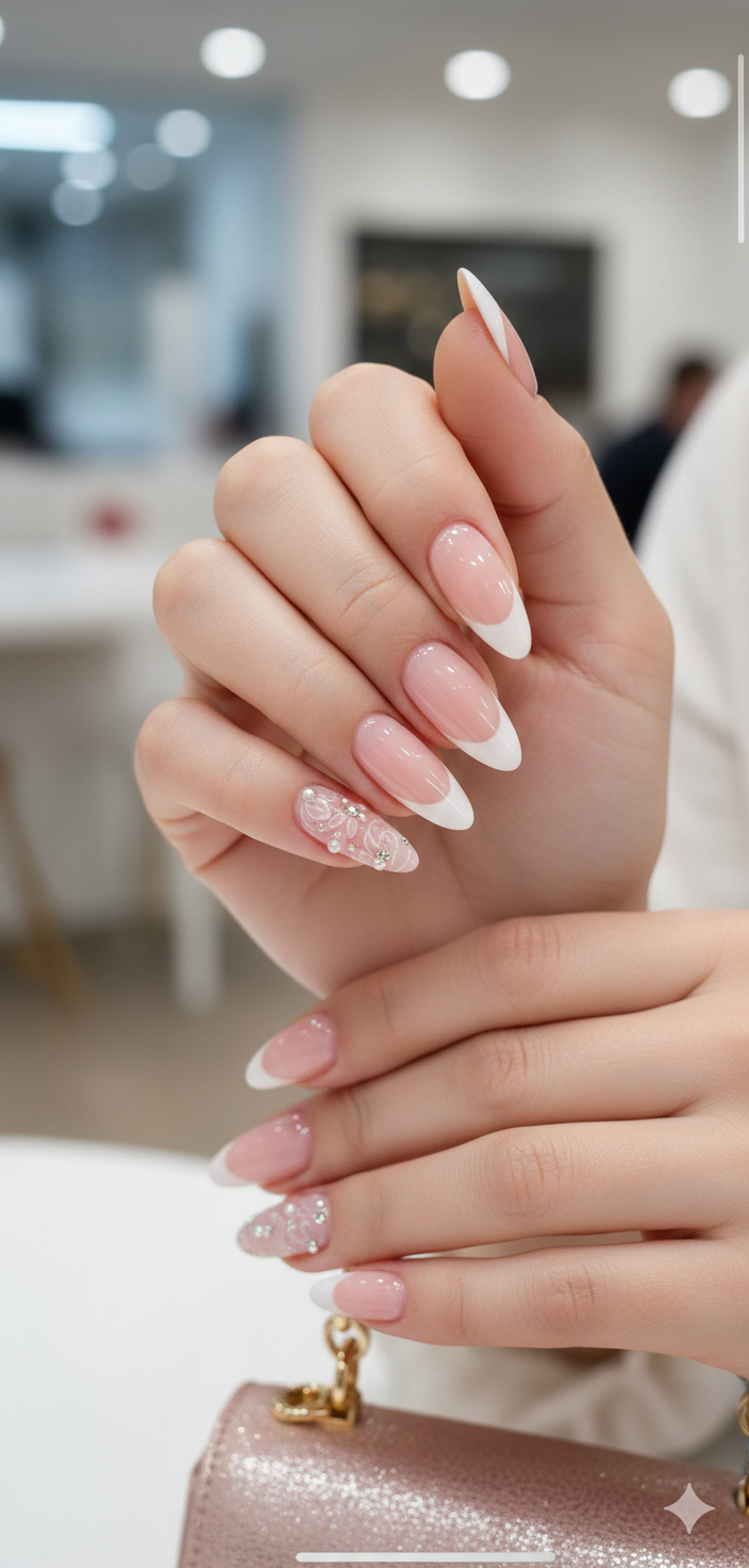 White French Press Ons