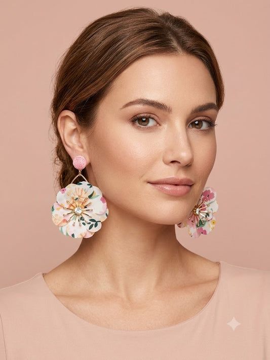 Multi Colored Floral Earring
