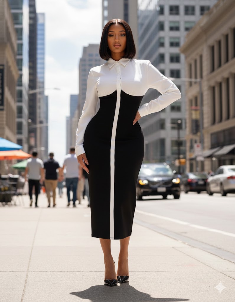 Black and White Dress