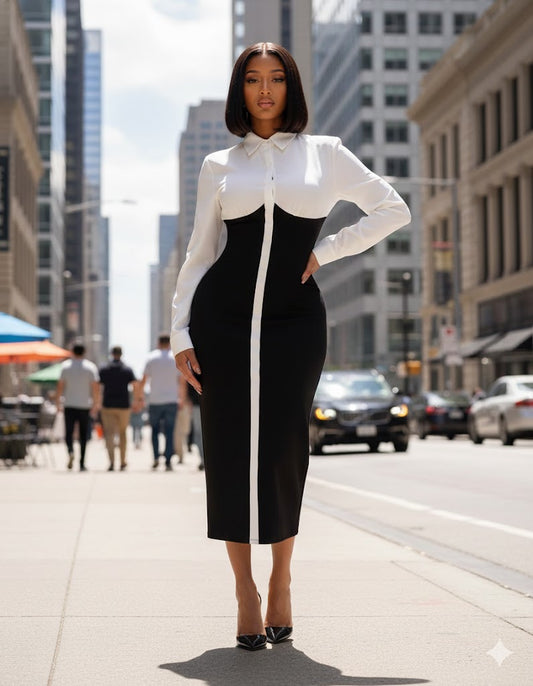 Black and White Dress