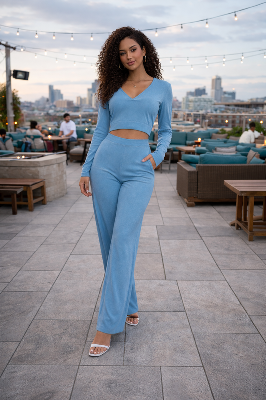 Two Piece Blue Set