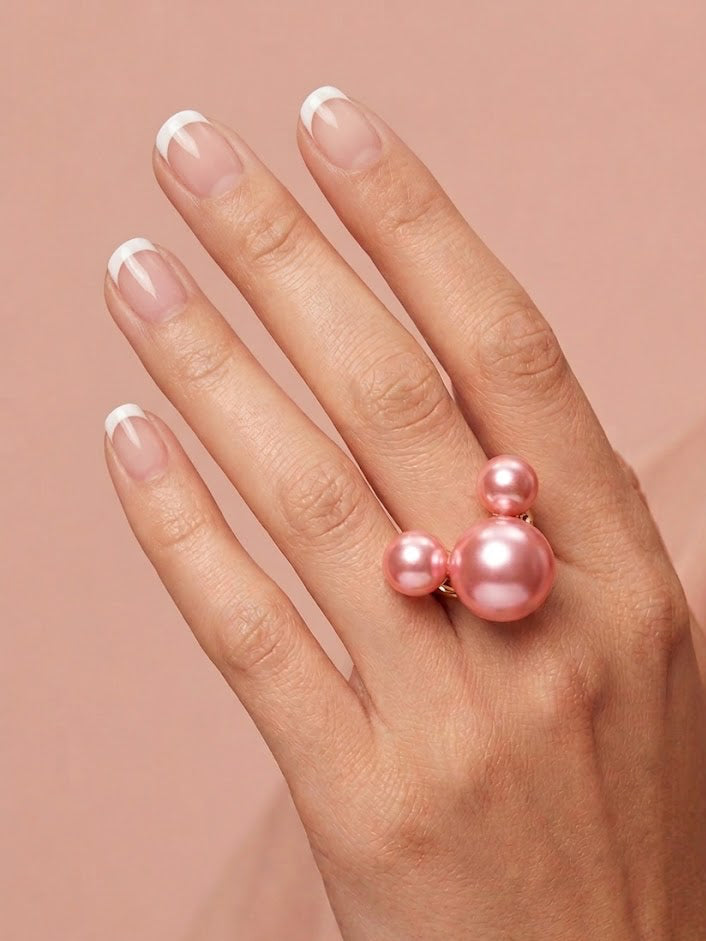 Gold and Pink Bubble Ring