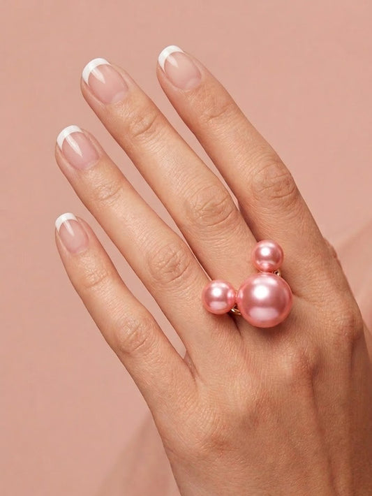 Gold and Pink Bubble Ring